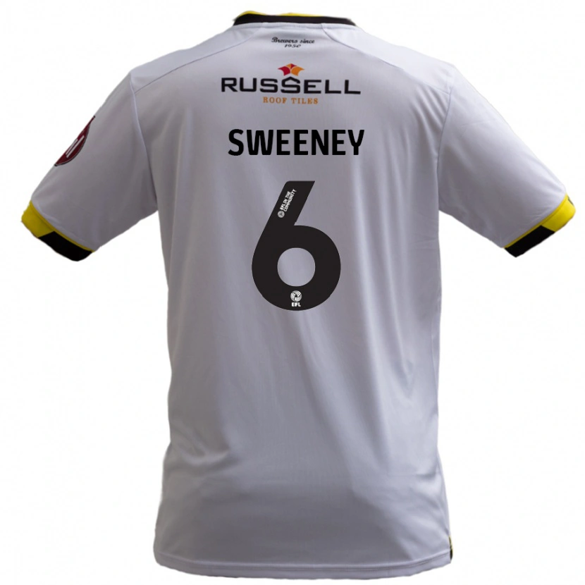 Danxen Dame Ryan Sweeney #6 Hvit Bortetrøye Drakt Trøye 2024/25 Skjorter T-Skjorte