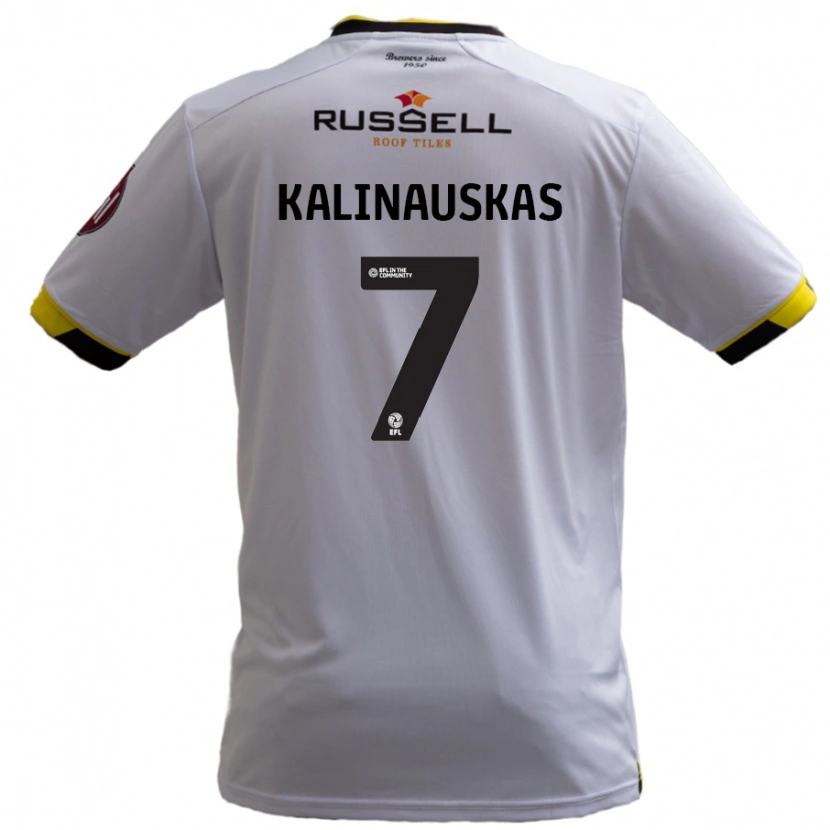 Danxen Dame Tomas Kalinauskas #7 Hvit Bortetrøye Drakt Trøye 2024/25 Skjorter T-Skjorte