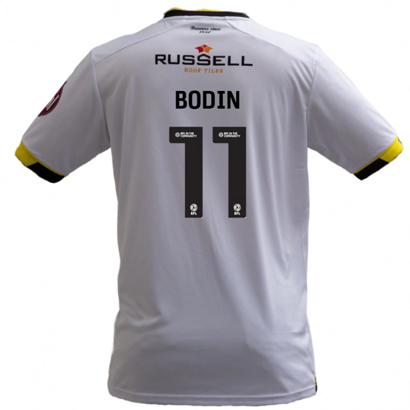 Danxen Dame Billy Bodin #11 Hvit Bortetrøye Drakt Trøye 2024/25 Skjorter T-Skjorte