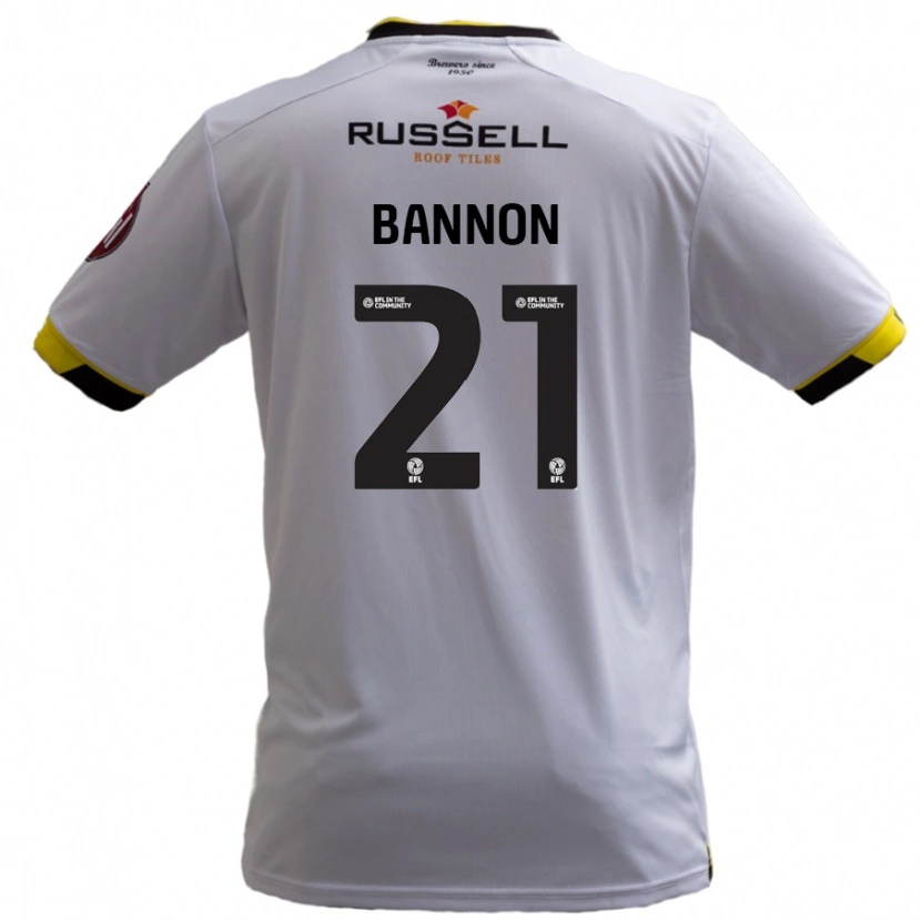 Danxen Dame Alex Bannon #21 Hvit Bortetrøye Drakt Trøye 2024/25 Skjorter T-Skjorte