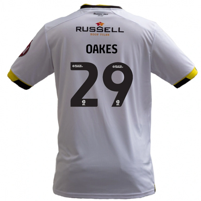 Danxen Dame Toby Oakes #29 Hvit Bortetrøye Drakt Trøye 2024/25 Skjorter T-Skjorte