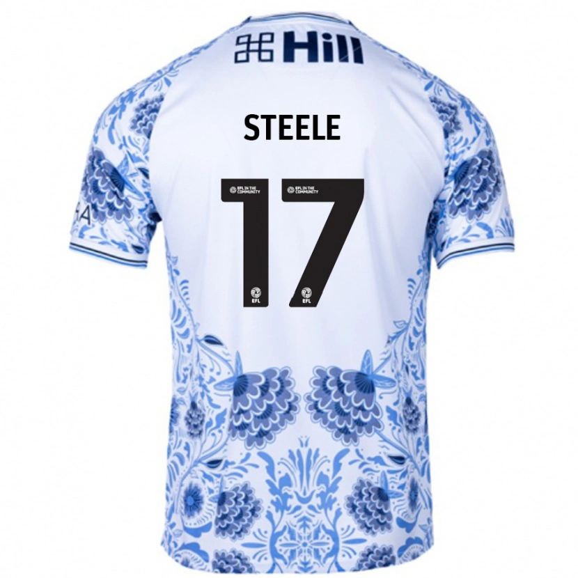 Danxen Dame Fran Steele #17 Hvit Blå Bortetrøye Drakt Trøye 2024/25 Skjorter T-Skjorte