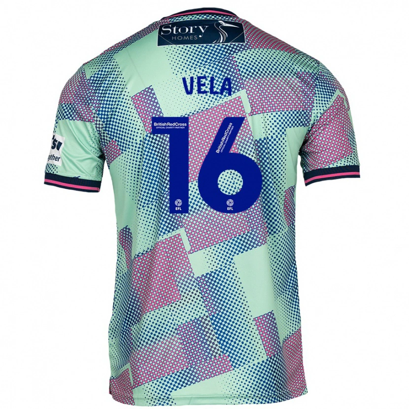 Danxen Dame Josh Vela #16 Grønn Bortetrøye Drakt Trøye 2024/25 Skjorter T-Skjorte
