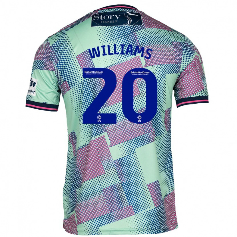 Danxen Dame Ben Williams #20 Grønn Bortetrøye Drakt Trøye 2024/25 Skjorter T-Skjorte