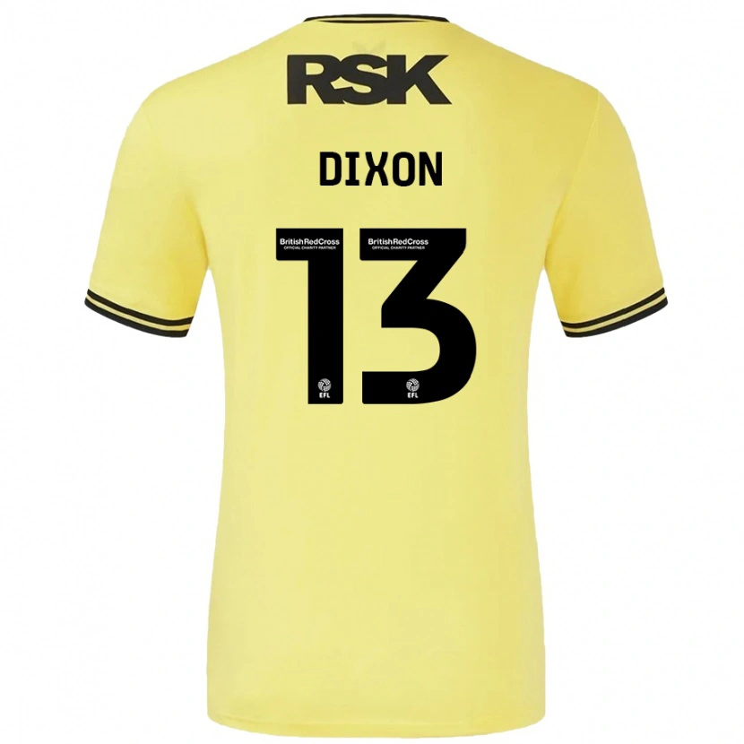 Danxen Dame Kaheim Dixon #13 Gul Svart Bortetrøye Drakt Trøye 2024/25 Skjorter T-Skjorte