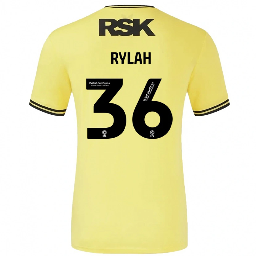 Danxen Dame Henry Rylah #36 Gul Svart Bortetrøye Drakt Trøye 2024/25 Skjorter T-Skjorte