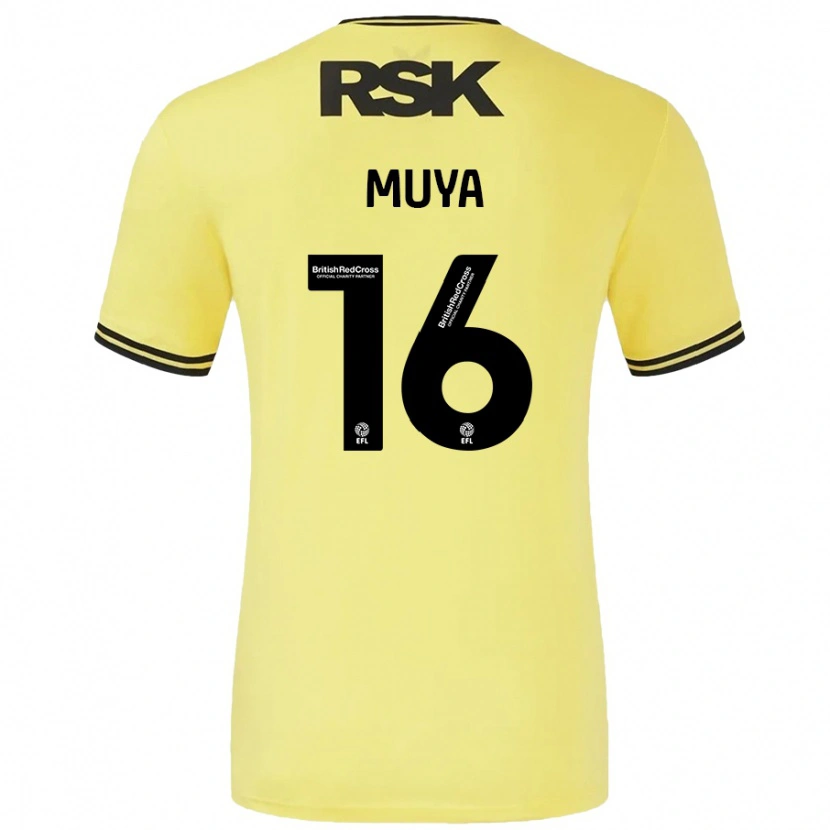 Danxen Dame Karin Muya #16 Gul Svart Bortetrøye Drakt Trøye 2024/25 Skjorter T-Skjorte