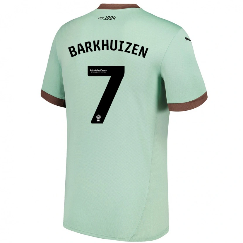 Danxen Dame Tom Barkhuizen #7 Blek Grønn Bortetrøye Drakt Trøye 2024/25 Skjorter T-Skjorte