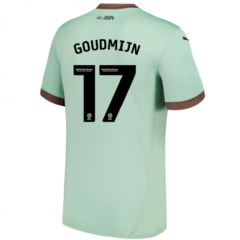 Danxen Dame Kenzo Goudmijn #17 Blek Grønn Bortetrøye Drakt Trøye 2024/25 Skjorter T-Skjorte