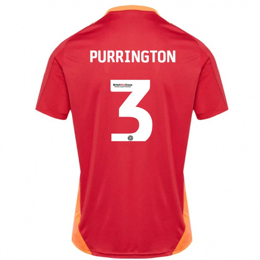 Danxen Dame Ben Purrington #3 Blå Off White Bortetrøye Drakt Trøye 2024/25 Skjorter T-Skjorte