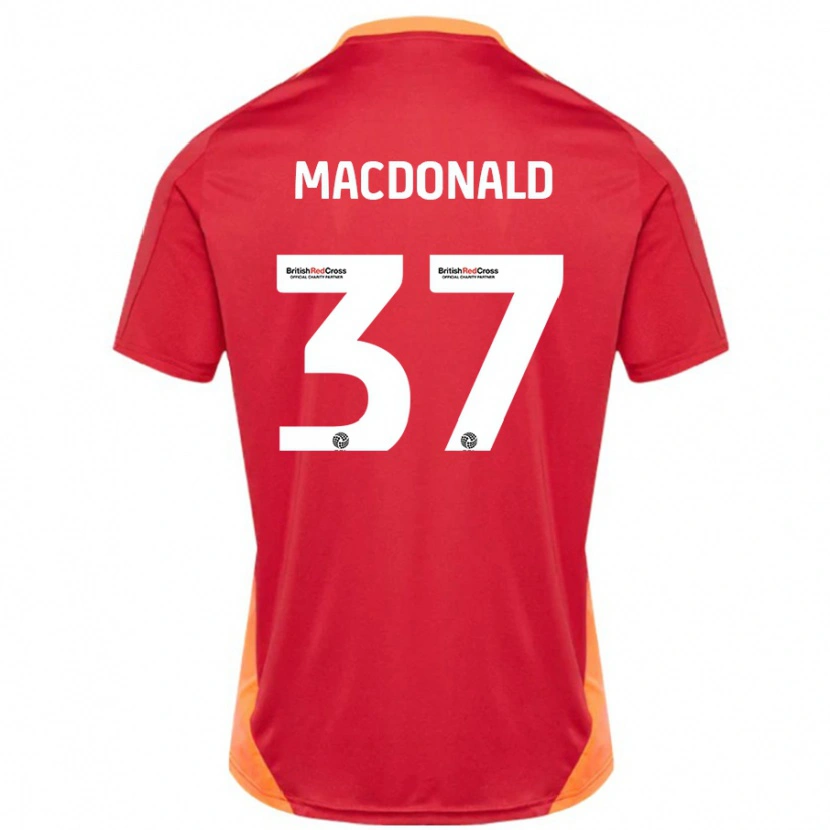 Danxen Dame Shaun Macdonald #37 Blå Off White Bortetrøye Drakt Trøye 2024/25 Skjorter T-Skjorte