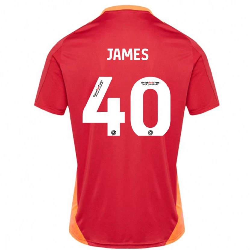 Danxen Dame Ed James #40 Blå Off White Bortetrøye Drakt Trøye 2024/25 Skjorter T-Skjorte