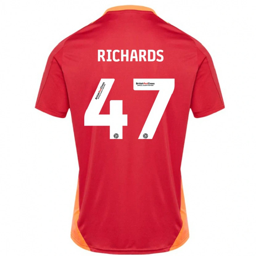Danxen Dame Jake Richards #47 Blå Off White Bortetrøye Drakt Trøye 2024/25 Skjorter T-Skjorte