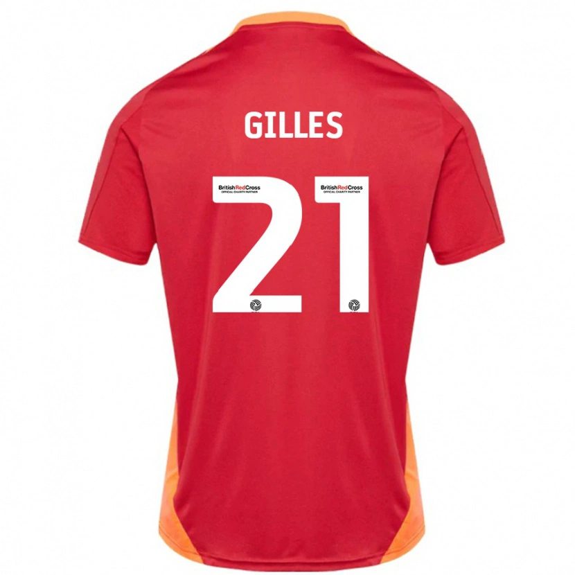 Danxen Dame Sophie Gilles #21 Blå Off White Bortetrøye Drakt Trøye 2024/25 Skjorter T-Skjorte