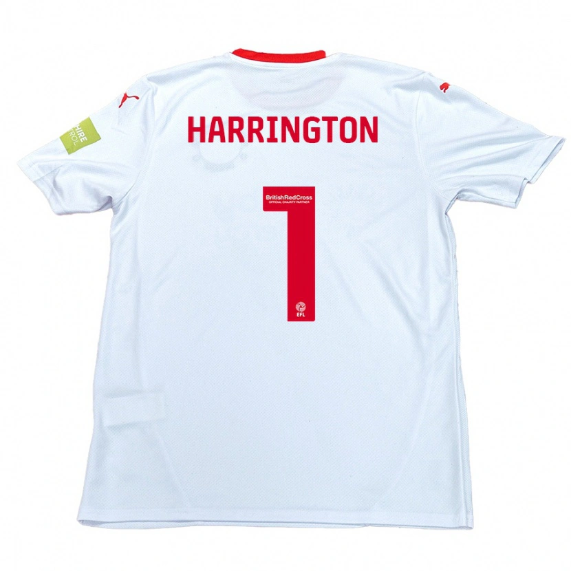 Danxen Dame David Harrington #1 Hvit Bortetrøye Drakt Trøye 2024/25 Skjorter T-Skjorte