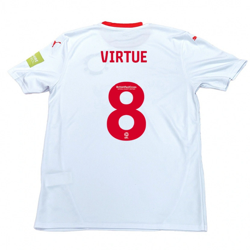 Danxen Dame Matty Virtue #8 Hvit Bortetrøye Drakt Trøye 2024/25 Skjorter T-Skjorte