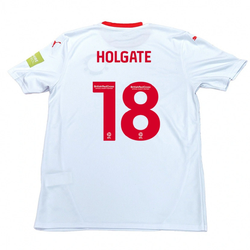 Danxen Dame Harrison Holgate #18 Hvit Bortetrøye Drakt Trøye 2024/25 Skjorter T-Skjorte