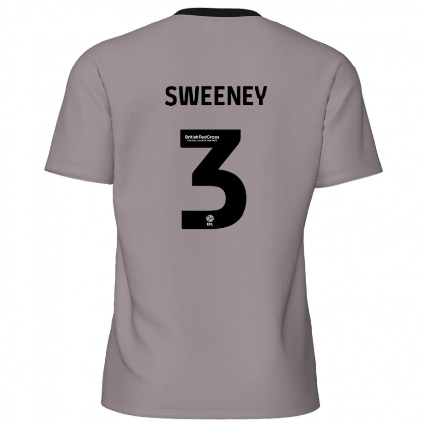 Danxen Dame Jayden Sweeney #3 Grå Bortetrøye Drakt Trøye 2024/25 Skjorter T-Skjorte