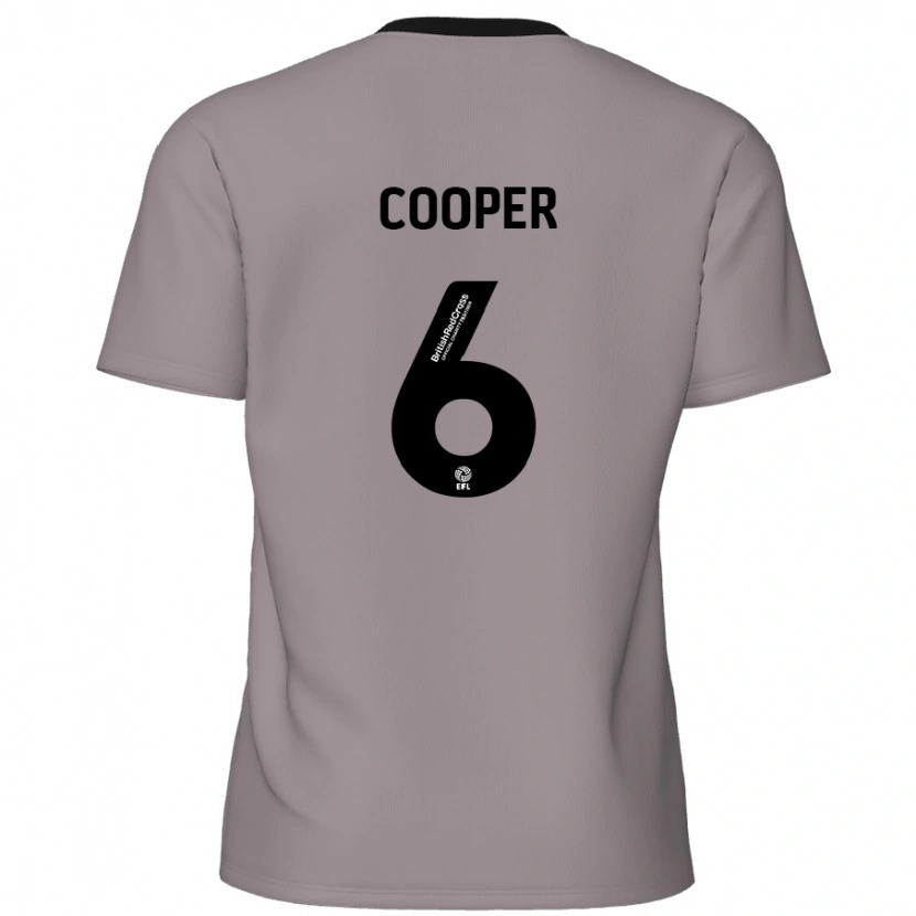 Danxen Dame Brandon Cooper #6 Grå Bortetrøye Drakt Trøye 2024/25 Skjorter T-Skjorte