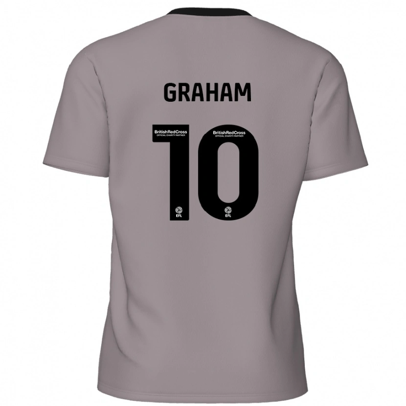 Danxen Dame Jordan Graham #10 Grå Bortetrøye Drakt Trøye 2024/25 Skjorter T-Skjorte