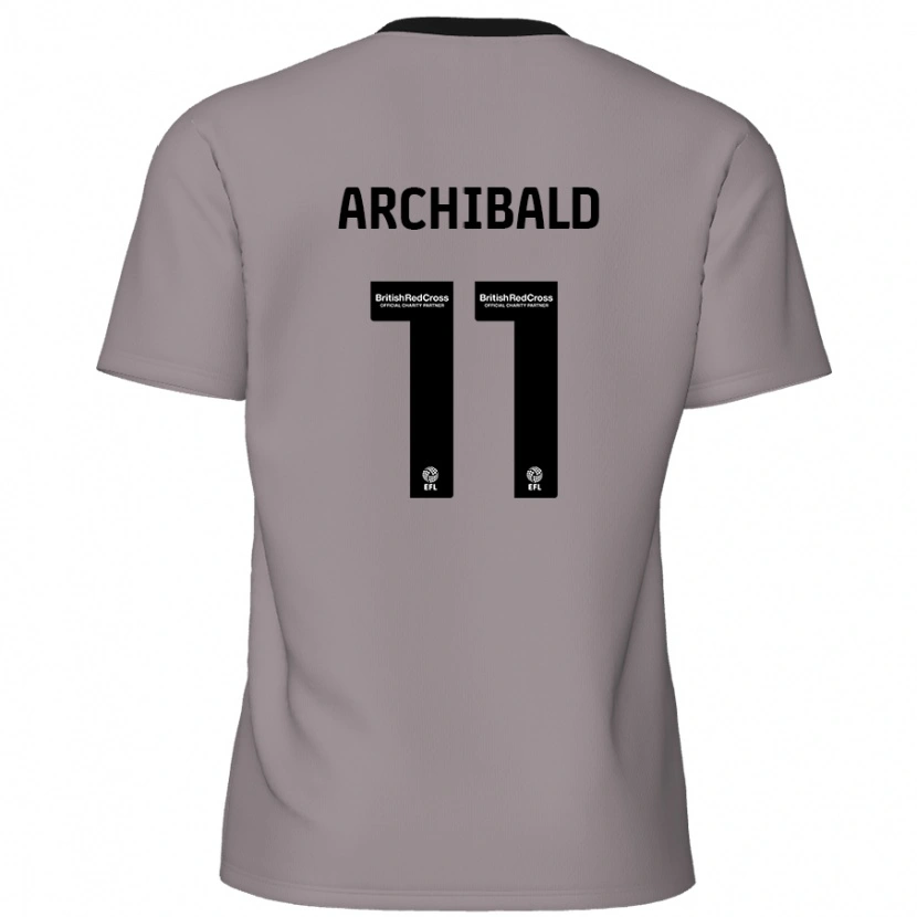 Danxen Dame Theo Archibald #11 Grå Bortetrøye Drakt Trøye 2024/25 Skjorter T-Skjorte