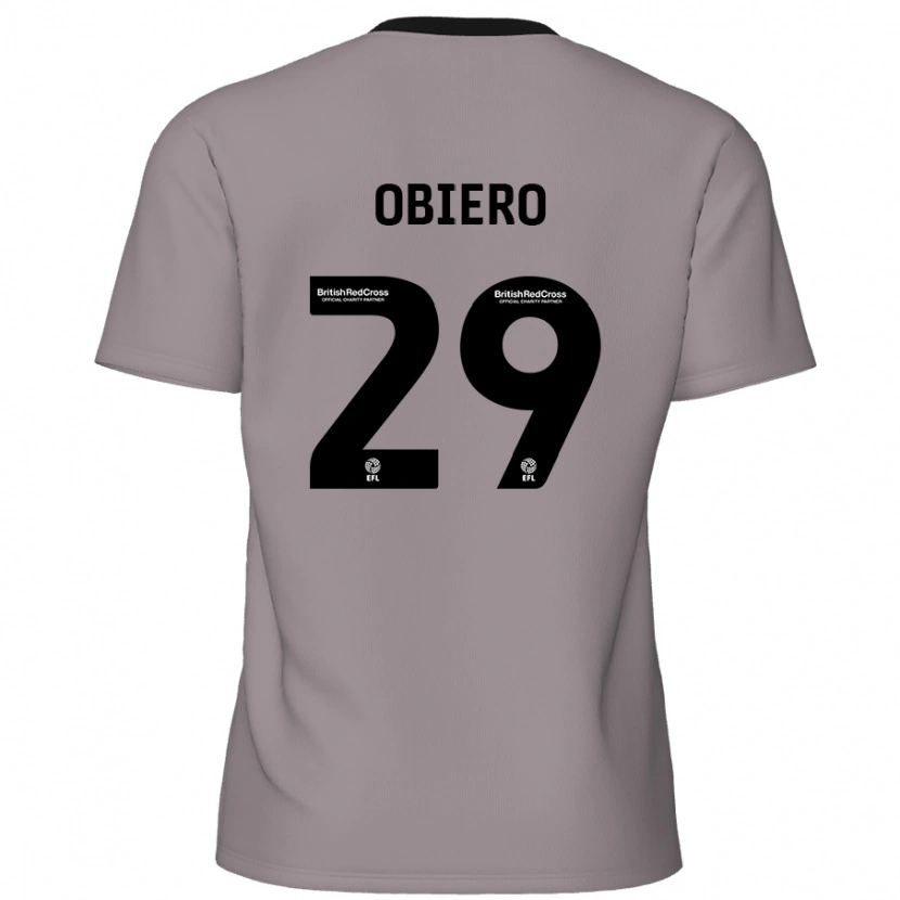 Danxen Dame Zech Obiero #29 Grå Bortetrøye Drakt Trøye 2024/25 Skjorter T-Skjorte