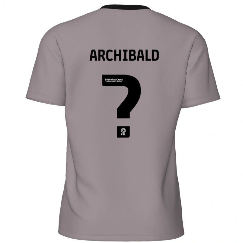 Danxen Dame Aaron Archibald #0 Grå Bortetrøye Drakt Trøye 2024/25 Skjorter T-Skjorte