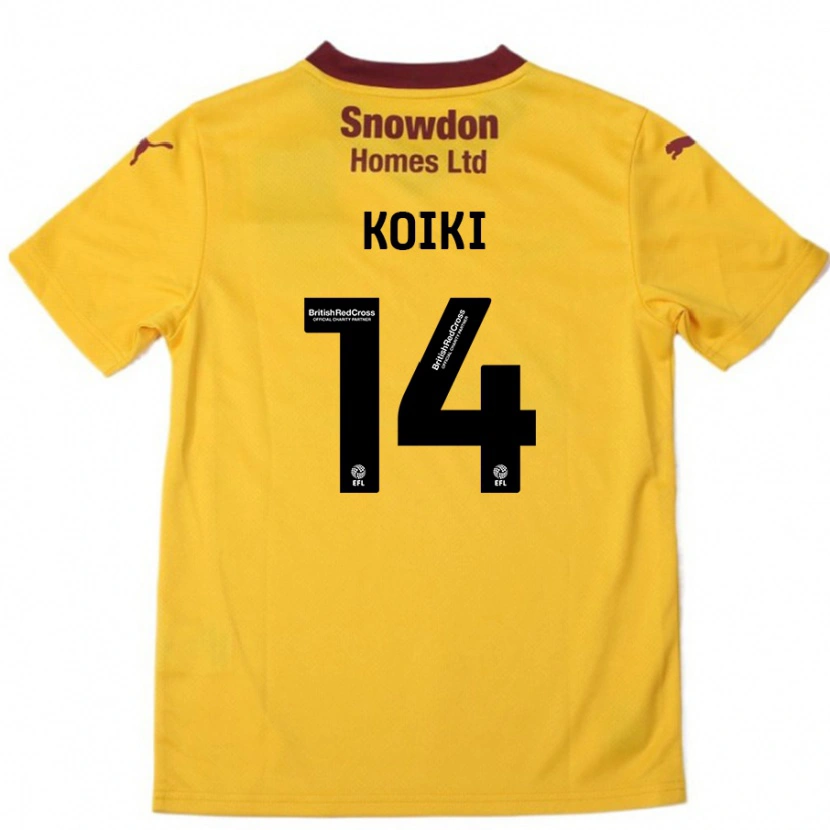 Danxen Dame Ali Koiki #14 Oransje Burgund Bortetrøye Drakt Trøye 2024/25 Skjorter T-Skjorte