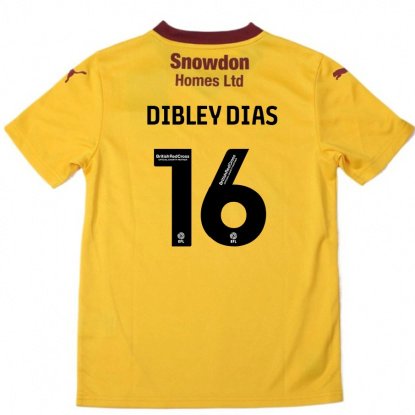 Danxen Dame Matt Dibley-Dias #16 Oransje Burgund Bortetrøye Drakt Trøye 2024/25 Skjorter T-Skjorte
