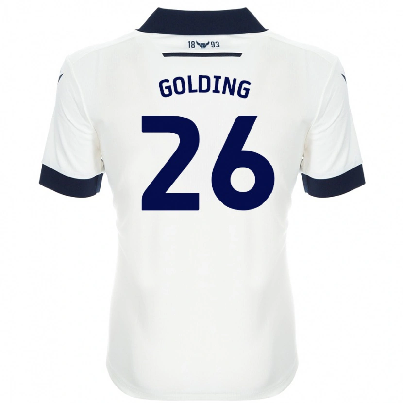 Danxen Dame James Golding #26 Hvit Marineblå Bortetrøye Drakt Trøye 2024/25 Skjorter T-Skjorte