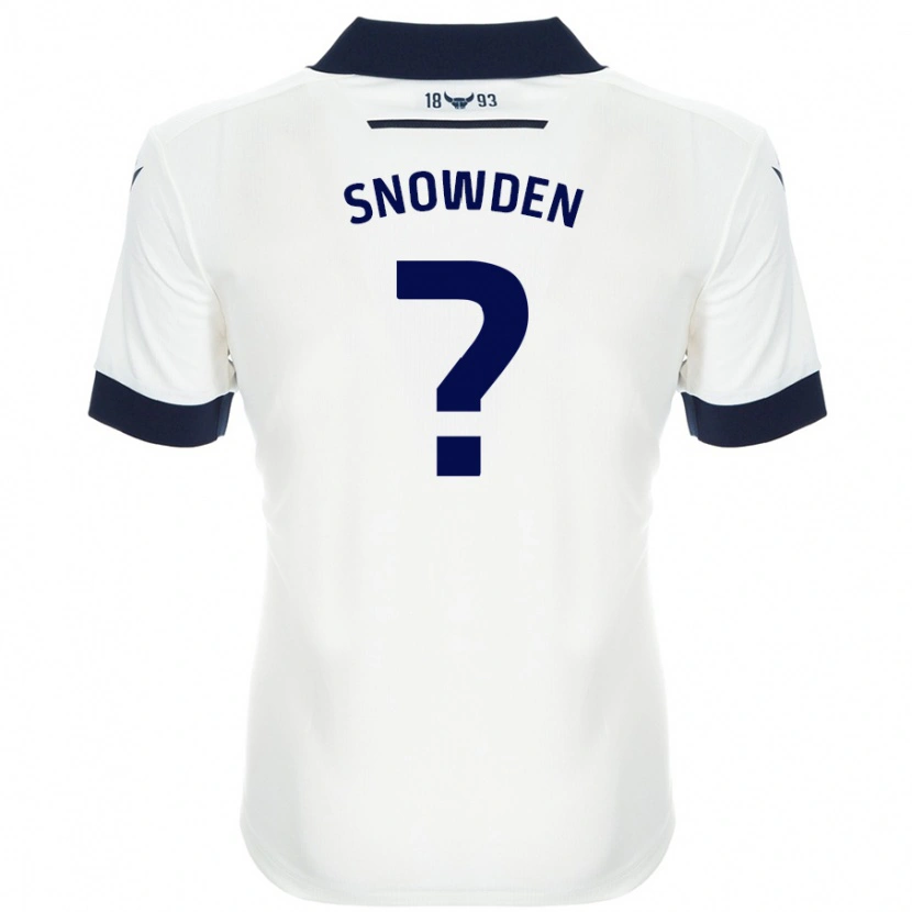 Danxen Dame Leo Snowden #0 Hvit Marineblå Bortetrøye Drakt Trøye 2024/25 Skjorter T-Skjorte
