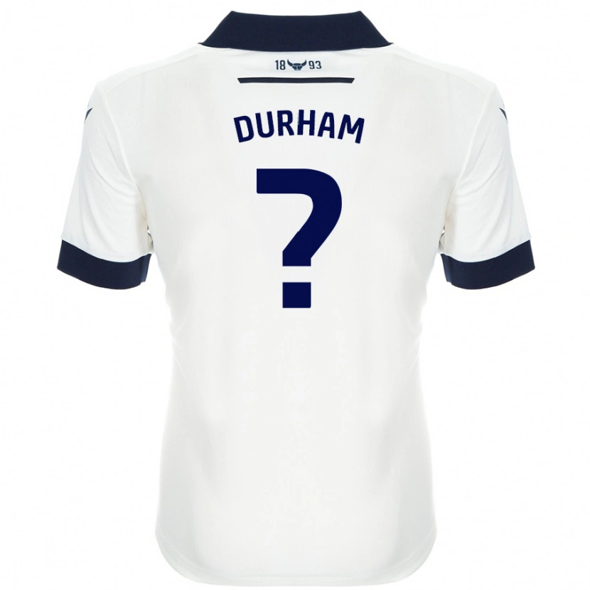 Danxen Dame Lucy Durham #0 Hvit Marineblå Bortetrøye Drakt Trøye 2024/25 Skjorter T-Skjorte