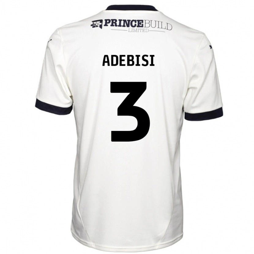 Danxen Dame Rio Adebisi #3 Off White Svart Bortetrøye Drakt Trøye 2024/25 Skjorter T-Skjorte