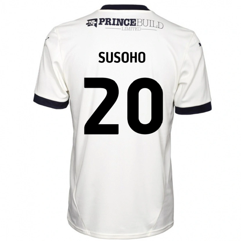 Danxen Dame Mahamadou Susoho #20 Off White Svart Bortetrøye Drakt Trøye 2024/25 Skjorter T-Skjorte