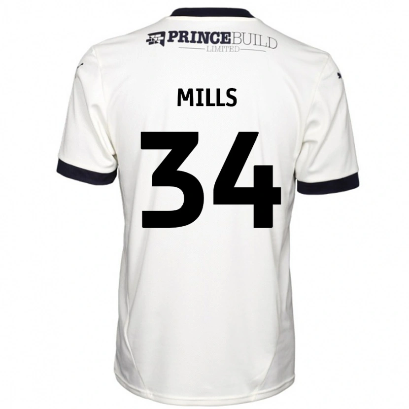 Danxen Dame Harley Mills #34 Off White Svart Bortetrøye Drakt Trøye 2024/25 Skjorter T-Skjorte