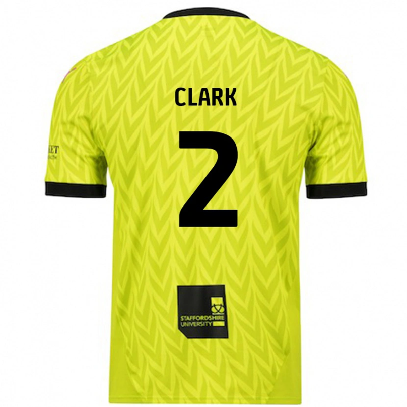 Danxen Dame Mitch Clark #2 Fluorescerende Grønn Bortetrøye Drakt Trøye 2024/25 Skjorter T-Skjorte