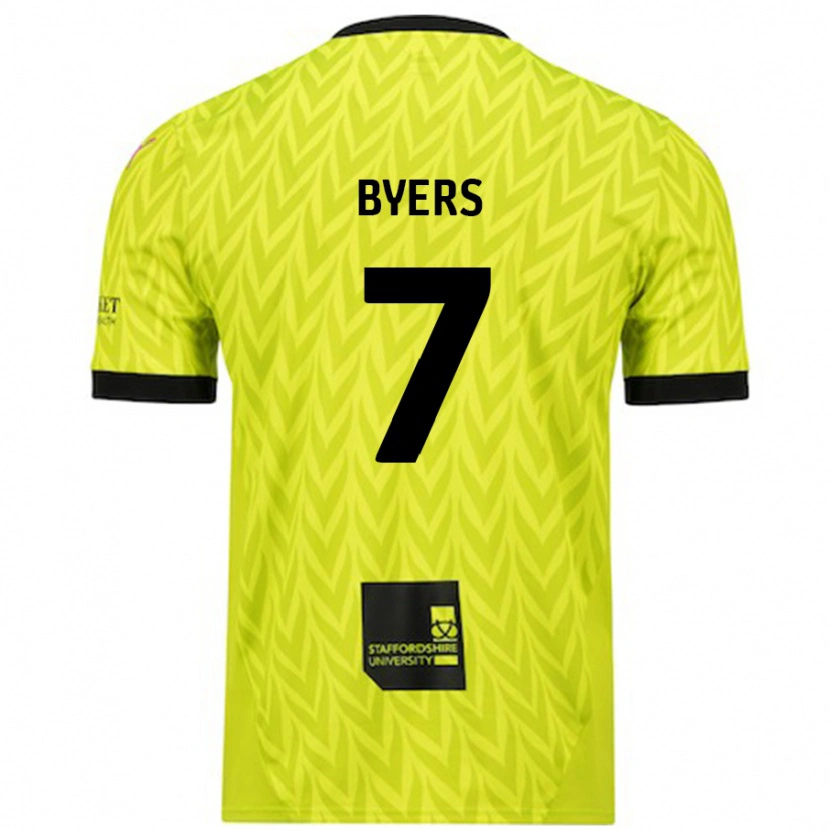 Danxen Dame George Byers #7 Fluorescerende Grønn Bortetrøye Drakt Trøye 2024/25 Skjorter T-Skjorte