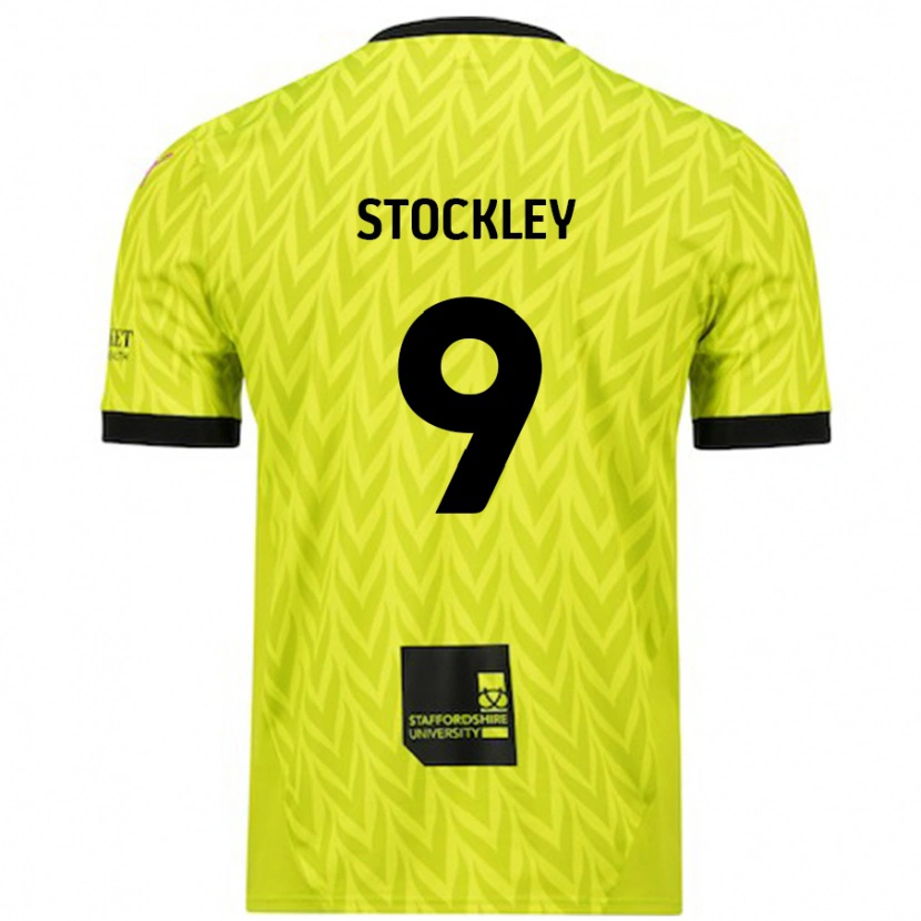 Danxen Dame Jayden Stockley #9 Fluorescerende Grønn Bortetrøye Drakt Trøye 2024/25 Skjorter T-Skjorte