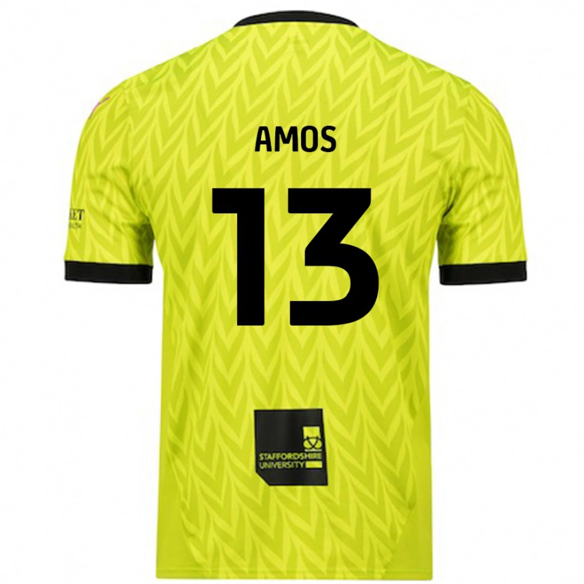 Danxen Dame Ben Amos #13 Fluorescerende Grønn Bortetrøye Drakt Trøye 2024/25 Skjorter T-Skjorte