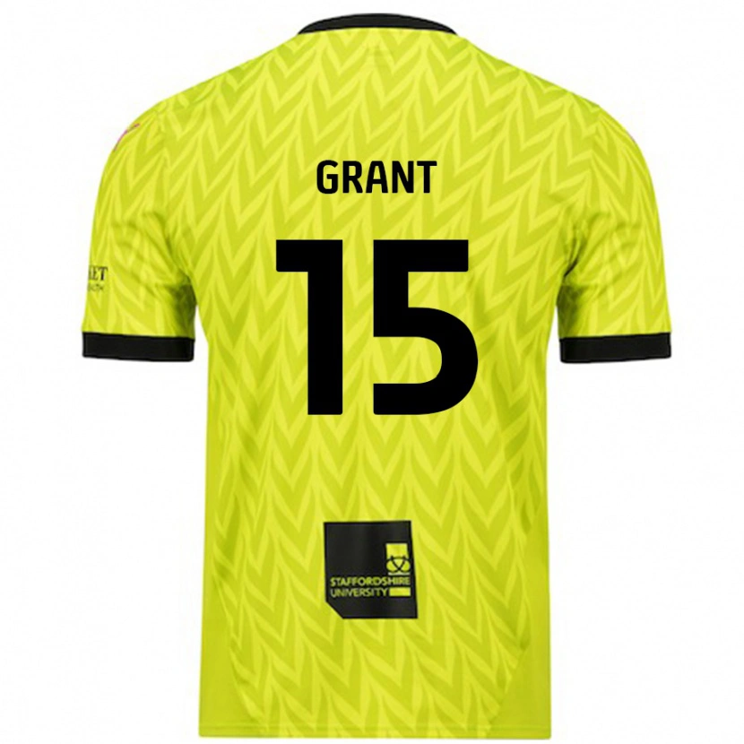 Danxen Dame Conor Grant #15 Fluorescerende Grønn Bortetrøye Drakt Trøye 2024/25 Skjorter T-Skjorte