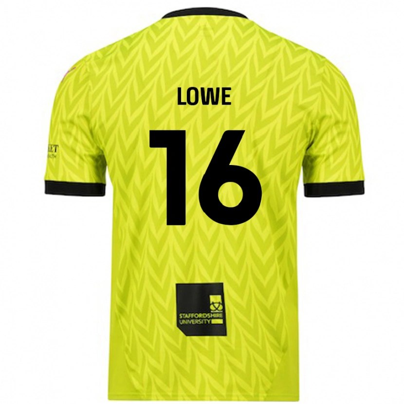 Danxen Dame Jason Lowe #16 Fluorescerende Grønn Bortetrøye Drakt Trøye 2024/25 Skjorter T-Skjorte