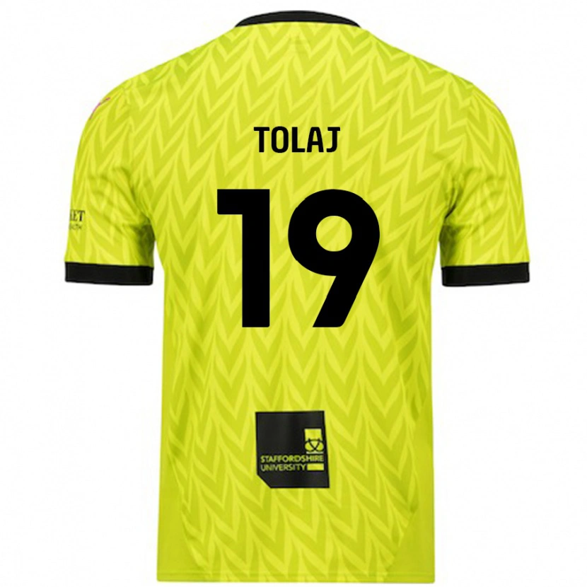 Danxen Dame Lorent Tolaj #19 Fluorescerende Grønn Bortetrøye Drakt Trøye 2024/25 Skjorter T-Skjorte