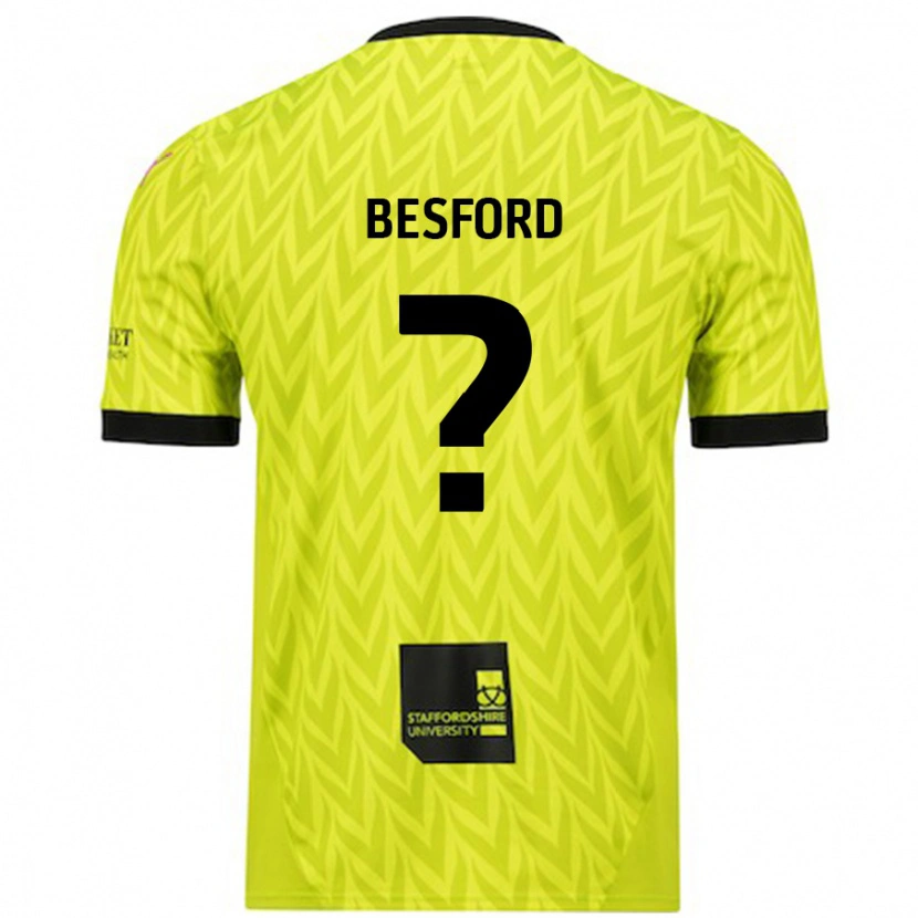 Danxen Dame Callum Besford #0 Fluorescerende Grønn Bortetrøye Drakt Trøye 2024/25 Skjorter T-Skjorte