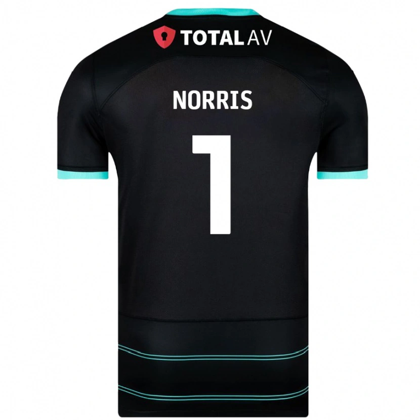 Danxen Dame Will Norris #1 Svart Bortetrøye Drakt Trøye 2024/25 Skjorter T-Skjorte