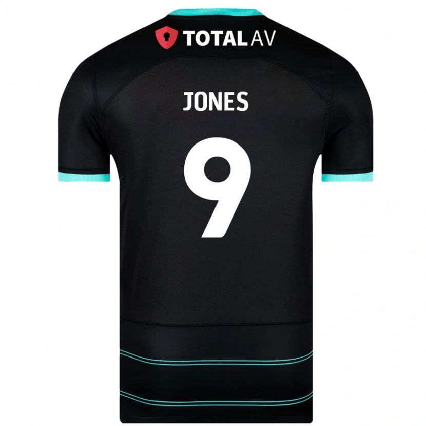 Danxen Dame Emma Jones #9 Svart Bortetrøye Drakt Trøye 2024/25 Skjorter T-Skjorte