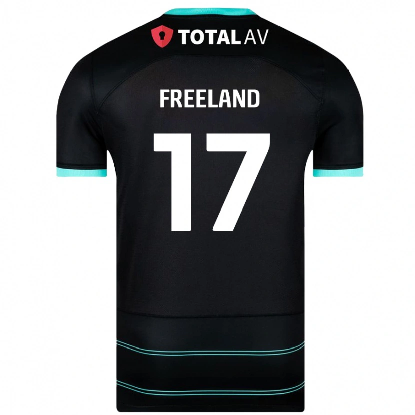 Danxen Dame Georgie Freeland #17 Svart Bortetrøye Drakt Trøye 2024/25 Skjorter T-Skjorte