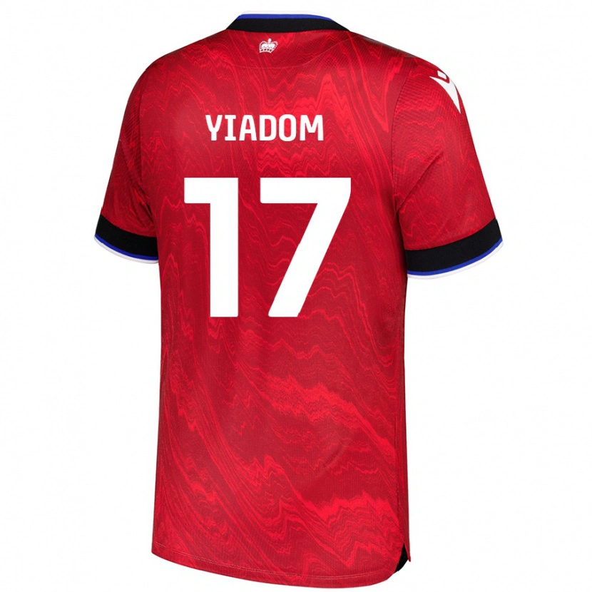 Danxen Dame Andy Yiadom #17 Rød Svart Bortetrøye Drakt Trøye 2024/25 Skjorter T-Skjorte