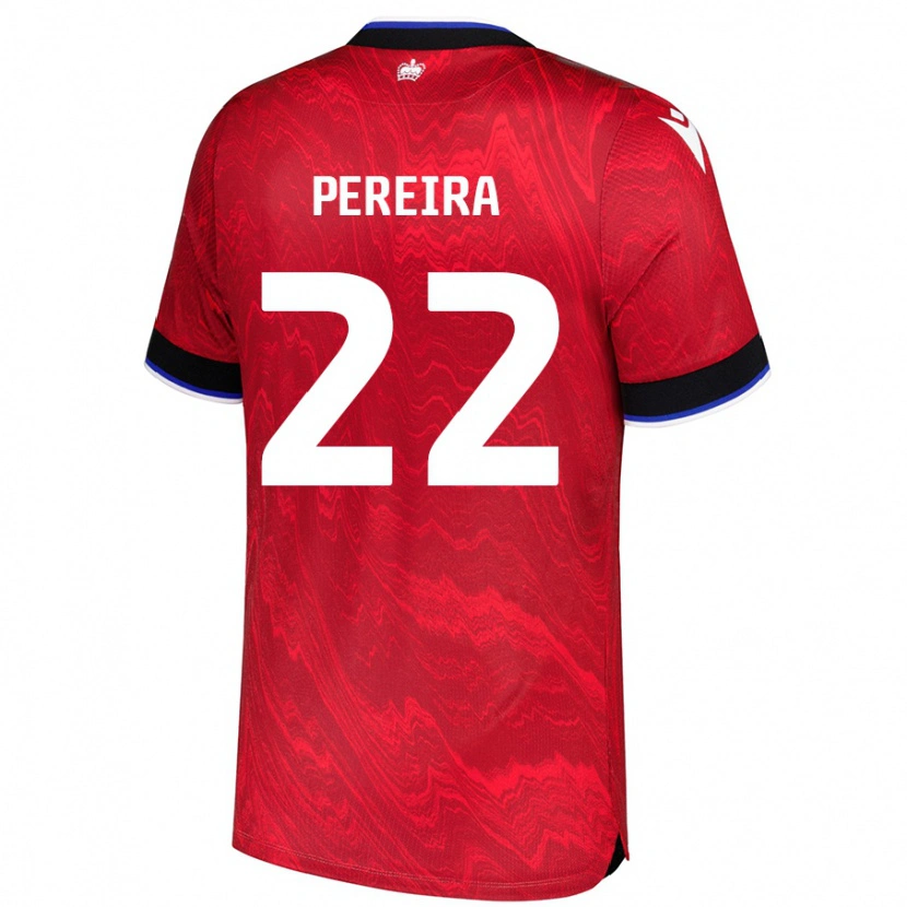 Danxen Dame Joel Pereira #22 Rød Svart Bortetrøye Drakt Trøye 2024/25 Skjorter T-Skjorte