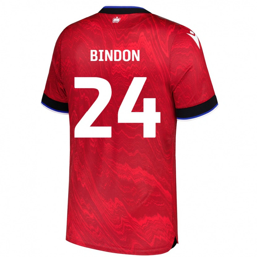 Danxen Dame Tyler Bindon #24 Rød Svart Bortetrøye Drakt Trøye 2024/25 Skjorter T-Skjorte