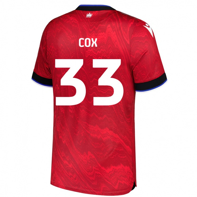 Danxen Dame Bella Cox #33 Rød Svart Bortetrøye Drakt Trøye 2024/25 Skjorter T-Skjorte